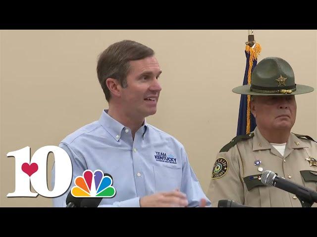 KY governor holds briefing in Laurel County on man accused in 1-75 shooting