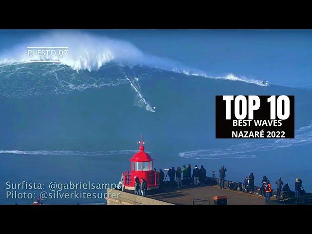 Top 10 BEST WAVES of NAZARE SWELL 2022.