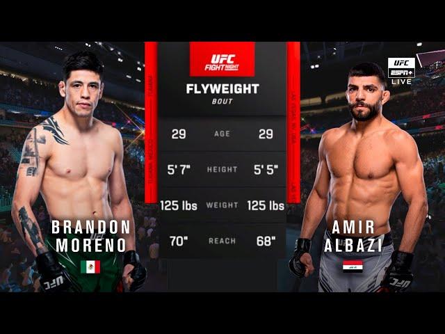  UFC Fight Night: Brandon Moreno vs Amir Albazi | Full Fight & Highlights | Flyweight Bout