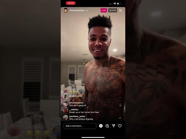 Blueface and his girlfriend fighting for 30 minutes straight on instagram live