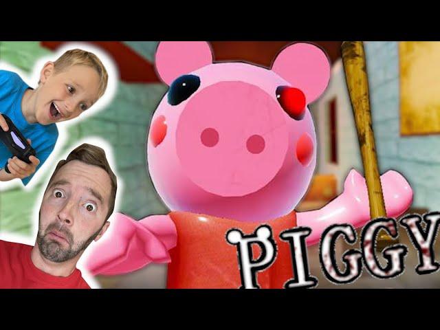 FATHER SON VIDEO GAME TIME! /Roblox Piggy