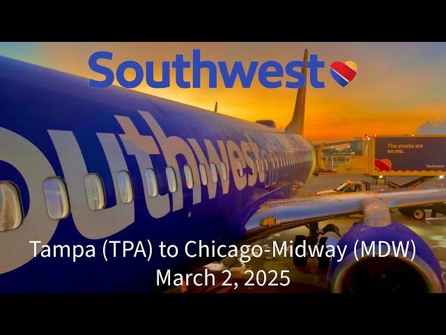 Southwest Airlines: Tampa to Chicago-Midway March 2, 2025