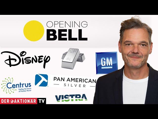 Opening Bell: Silber, Pan American Silver, GM, Centrus Energy, Vistra, Disney, Palantir, First Solar