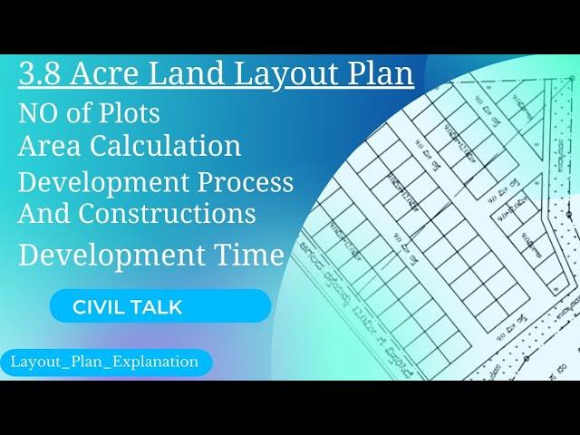 3.8 Acre Residential Layout Plan | Plots | Area | Development Time | Layout Development Process |