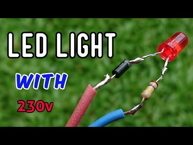 how to connect LED bulb to 230v AC / How to create LED light to 230v ac / electro max creation