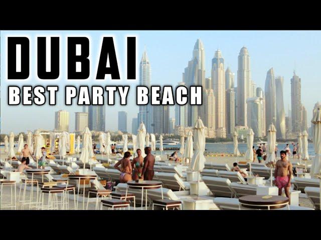 [4K] PALM WEST BEACH DUBAI Feat. The Beach at FIVE PALM JUMEIRAH! Walking Tour 2022