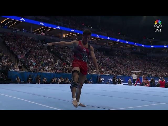 Brody Malone bounces back on floor | U.S. Olympic Gymnastics Trials