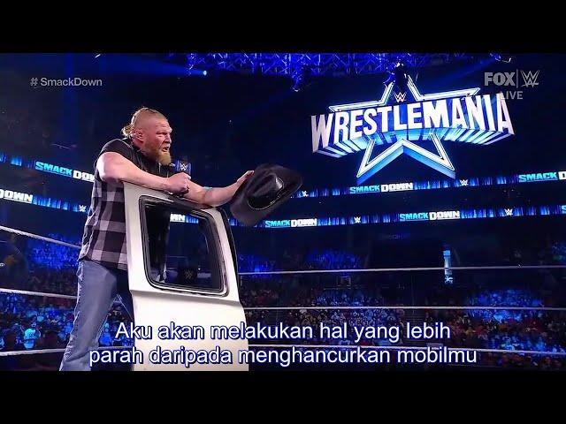 (12) Brock Lesnar Meminjam Pintu Mobil Roman yang Dihancurkan, 19 Maret (WWE Subtitle Indonesia)