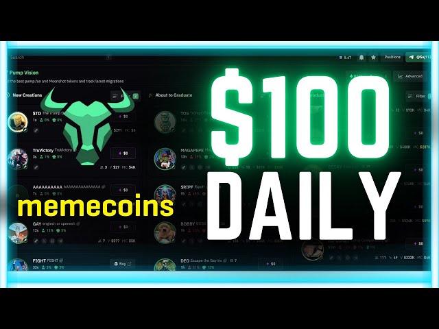 How To Make $100 DAILY Trading Memecoins Using BULLX BOT Solana [Full Beginner Tutorial]