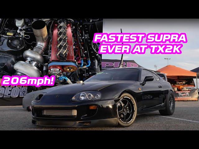 Fastest Supra Ever at TX2K Roll Racing with 206mph!  - Ryan Sammut Racing