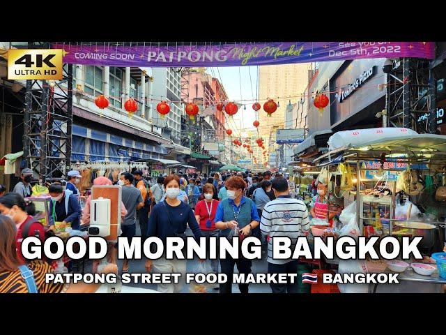 Bangkok Patpong Street Morning Walk • 4K Thailand (Jan 2023)