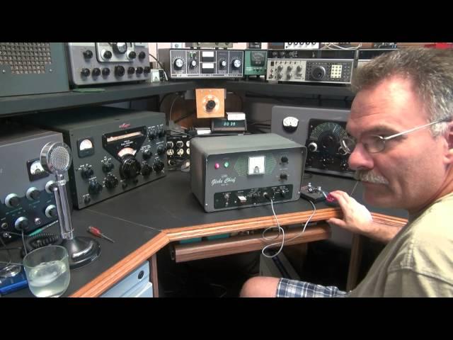 Globe Chief CW Morse code Tube Ham Radio Transmitter Demo