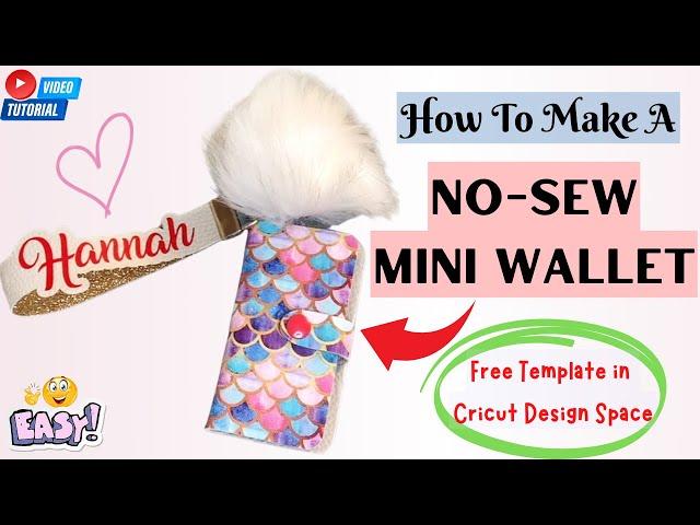 How To Make A No-Sew Wallet | FREE TEMPLATE | Cricut Design Space | DIY by Ces