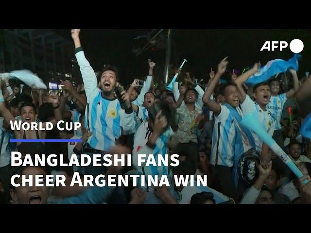 Thousands in Bangladesh cheer Argentina World Cup win | AFP