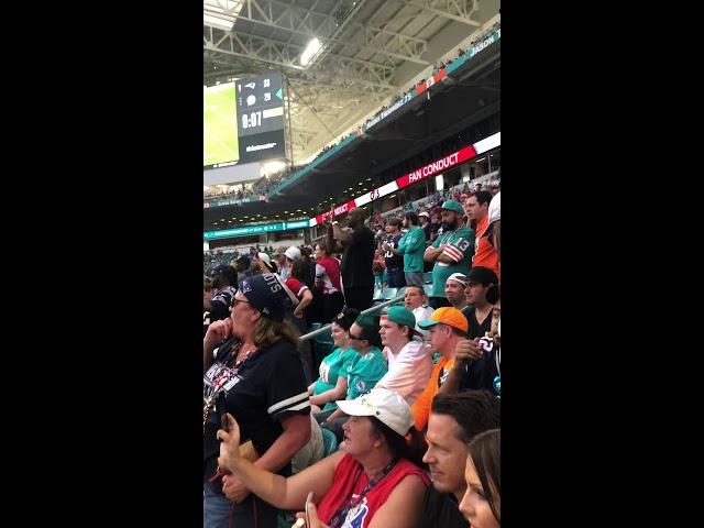 Miracle in Miami from Endzone Row 2 - 12/10/2018 Dolphins vs Patriots