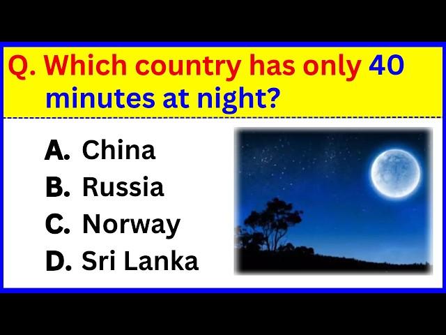 Can you answer 35 questions? Test Your General Knowledge in 5 seconds!