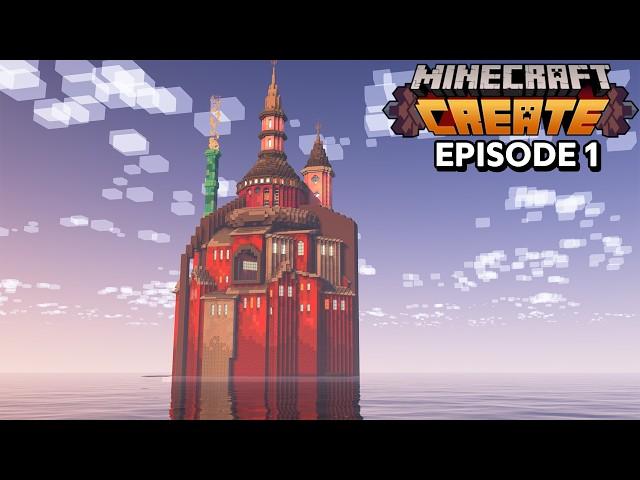 I Built a MASSIVE Starter Base with Create in Minecraft Survival