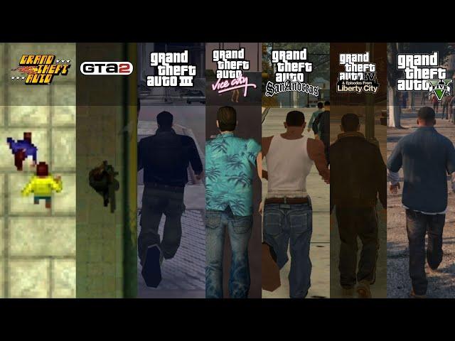 run in Grand Theft Auto game | GTA 1 - 5 | #gamehistory