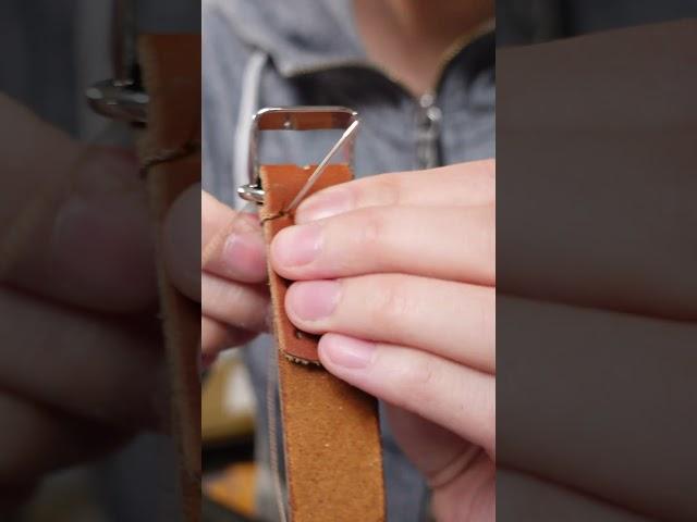 Making a leather watch strap  #diy #watches #leathercraft