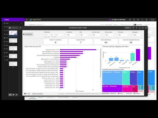 N-central Analytics Quick Tour: UIExportData