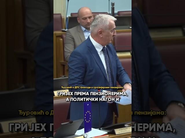 Đurović - Zbog DPS blokade penzioneri čekali srazmjerne penzije mjesec dana duže!