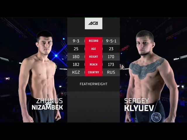 Жунус Низамбек vs. Сергей Клюев | Zhunus Nizambek vs. Sergey Klyuev | ACA 148