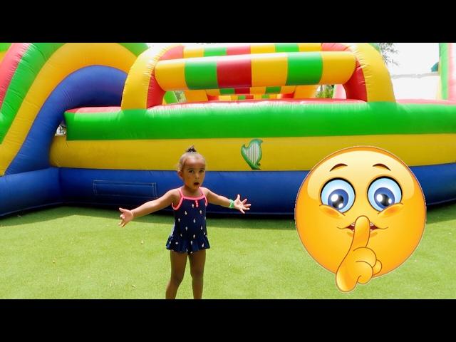 TODDLER SNEAKS INTO GIANT BOUNCY CASTLE