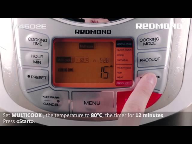 Easy double chocolate chip brownies baked in REDMOND Smart Multicooker RMC-M4502E