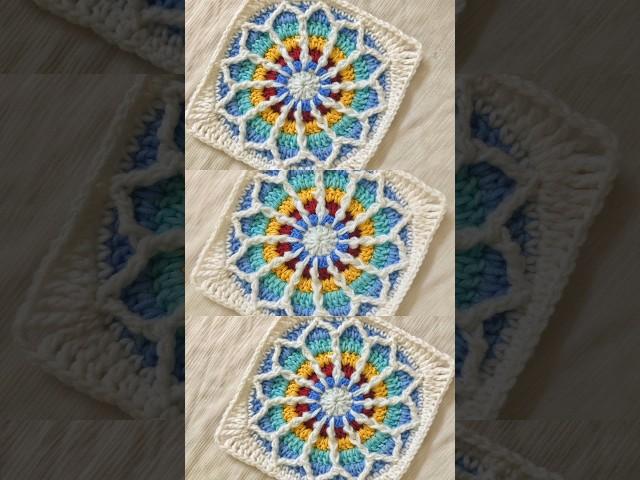 Stained-glass-square Beautiful Crochet @sara1111 beginners / intermediate