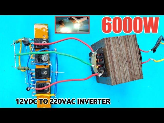 I make 6000W POWERFUL 12V To 220V Inverter at home using IGBT and  UPS Transformer