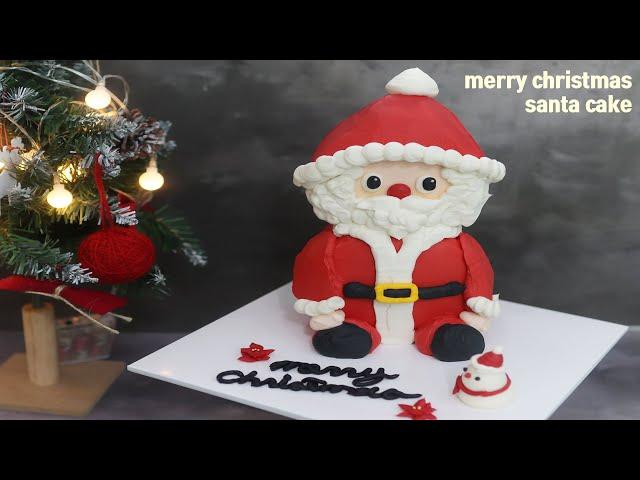 [EP 120. 2단 산타케이크 만들기] 산타케이크 / 크리스마스케이크 / 입체케이크 / christmas cake / santa cake / 루니제과