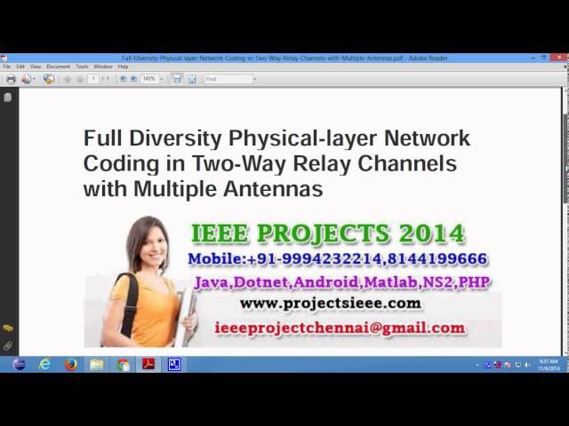 Full Diversity Physical layer Network Coding in Two Way Relay Channels with Multiple Antennas