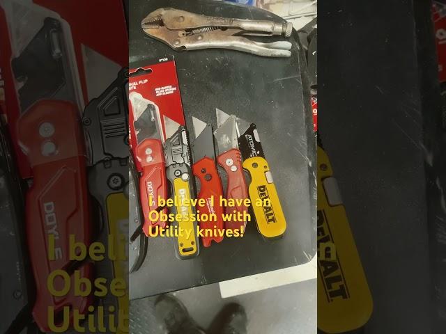 Yes! The Family obsession with Utility Knives is real! #utilityknife #tools4life