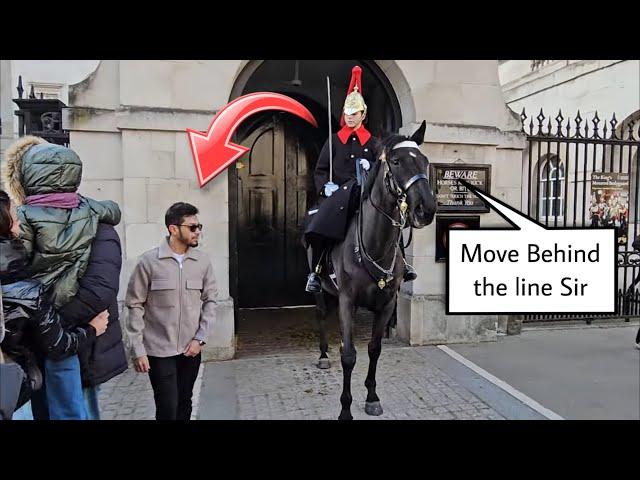 Guard Moves her Horse to Enforce the RULES! "MOVE BEHIND THE LINE" | Royal Guards, Horse Guard