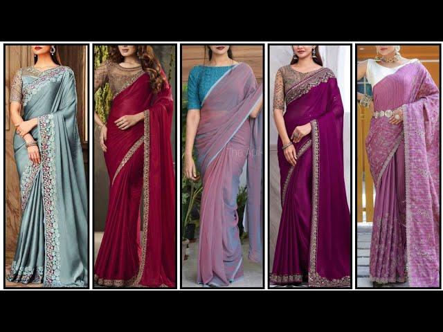 Latest Saree Designs 2024 | Chiffon Party Wear Saree | Indian Saree Designs