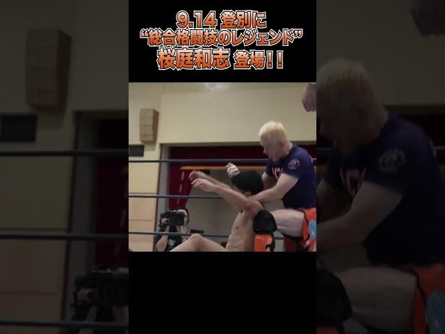 【新日本プロレス】9.14 登別に“総合格闘技のレジェンド”桜庭和志 登場！！  #shorts