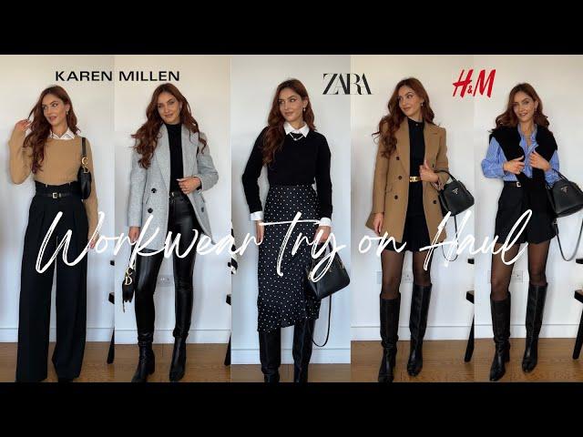 Workwear Haul 2023 - Chic Office Outfits *Karen Millen,Zara,H+M