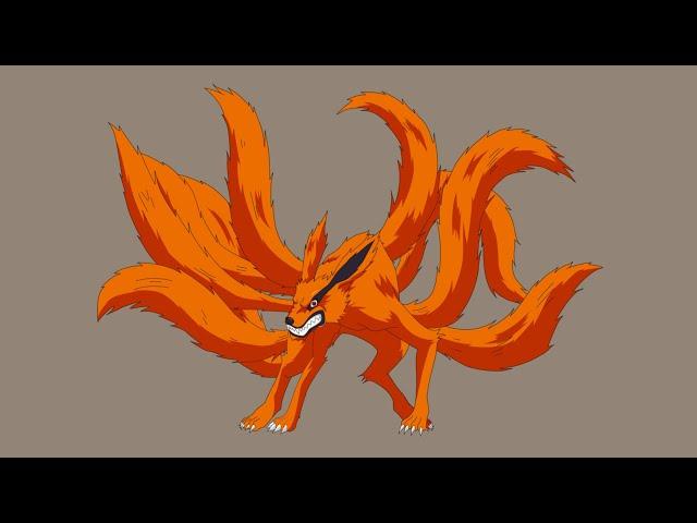 Naruto Kurama (Ninetails) complete transformation