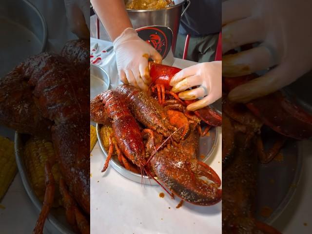 Could you finish an ENTIRE WHOLE LOBSTER? #lobster #seafood #foodchallenge