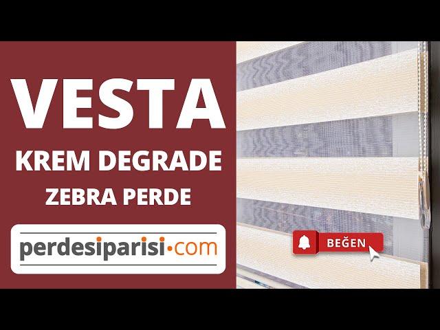 Vesta Krem Degrade Zebra Perde - PerdeSiparisi.com