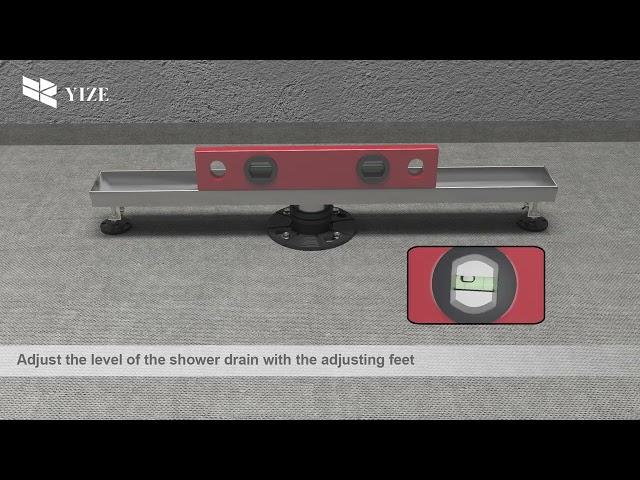 Yize Hidden Shower Drain Manufacturer-D Series Drain Installation Steps