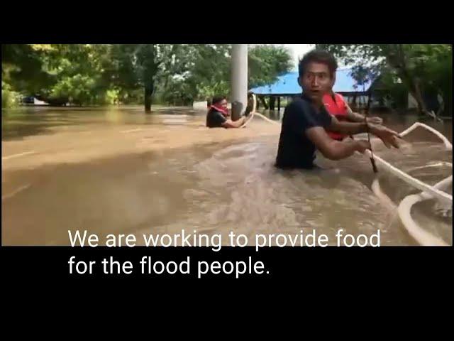 5 days ago, rescuers doing flood relief in Seng Kai,  Mandalay