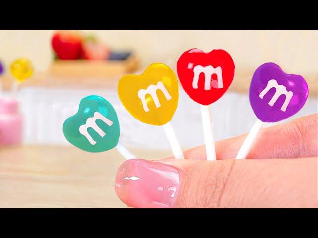 Yummy Lollipop  Miniature M&M Lollipop Candy Recipe | 1000+ Miniature Desserts By Mini Cakes