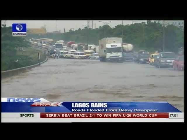 Lagos Roads Flooded From Heavy Downpour