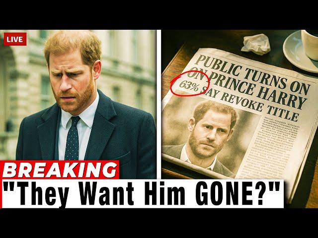Prince Harry DESTROYED in New Poll—Over 60% Want His Title GONE