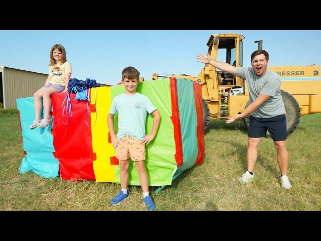 Huge Mystery Box Found on the Farm | Tractors for kids