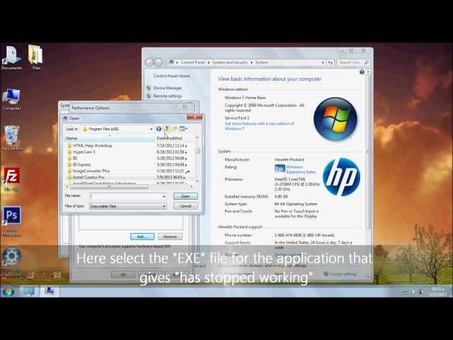 How to Fix " Has stopped working" in windows 7