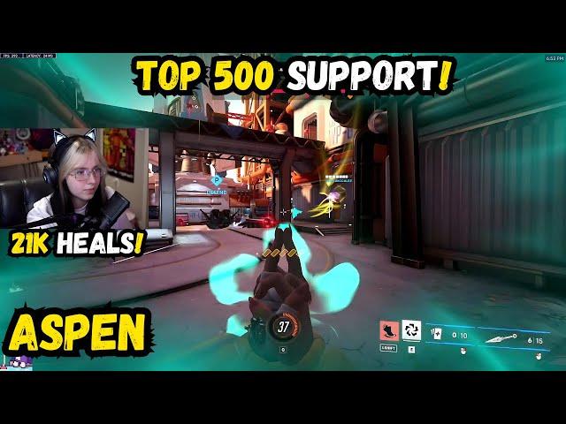 21K HEALS! ASPEN + FROGGER TOP 500 SUPPORT! OVERWATCH 2 SEASON 13 RANKED