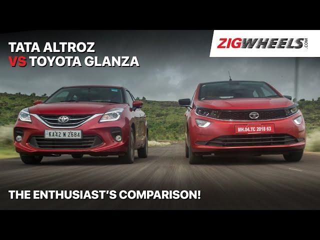  Tata Altroz vs  Toyota Glanza | Normal Cars; Oddball Comparo | ZigWheels.com