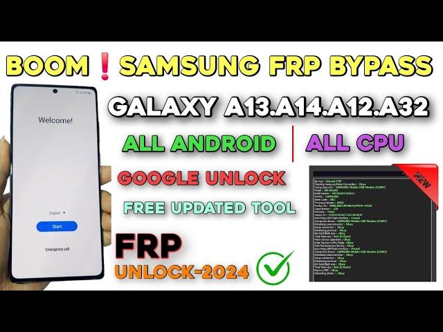 BOOMAll Samsung Frp Unlock Fix All ADB Error|Galaxy A13.A14.A32.A32-5G frp Bypass All Android-2024